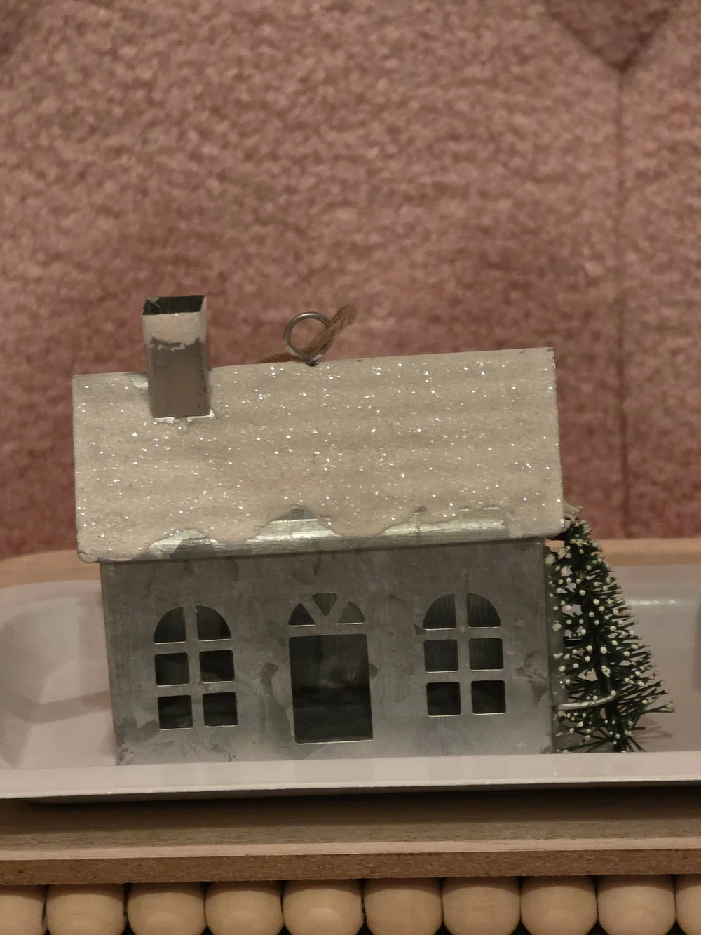 Mini Galvanized Christmas Houses' Ornaments